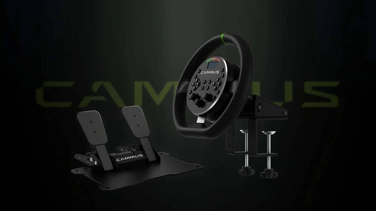 Direct Drive žaidimų vairas cammus c5 su cp5 pėdalais ir stalo tvirtinimu