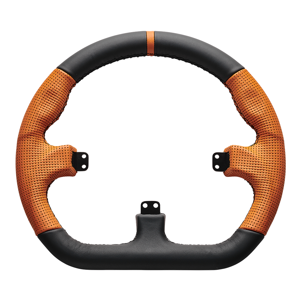 ASETEK Closed D Orange Leather Rim