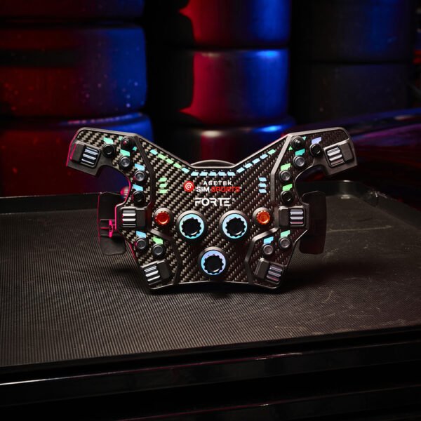 Asetek Forte® Formula Button Box (Black, Alu. Buttons)