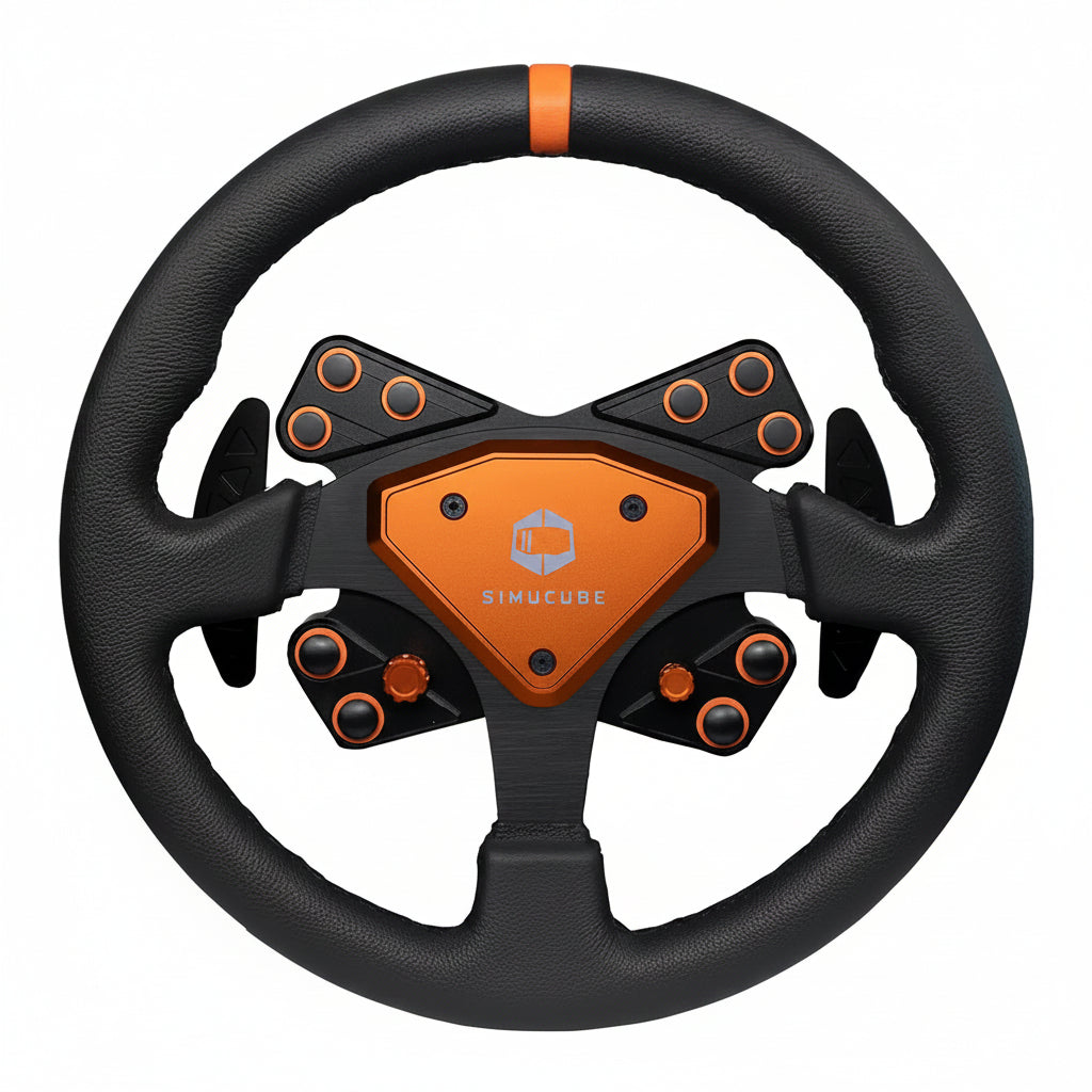 SIMUCUBE Tahko Round Orange Steering Wheel