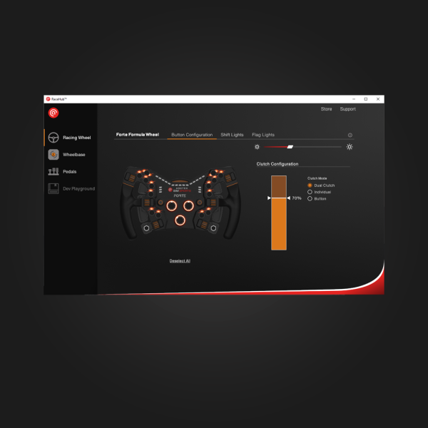 Asetek Forte® Formula Steering Wheel (Orange)