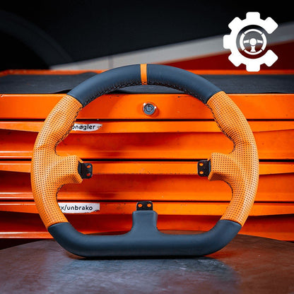 Asetek Closed D Orange Leather Rim