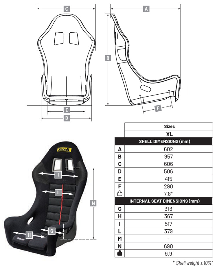 SABELT TITAN XL sėdynė
