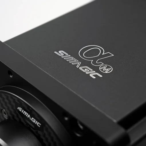 Profesionalaus lygio žaidimų vairo bazė Simagic Alpha Mini direct drive priartinta